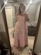 Ball Gown Strapless Chiffon Tiered Prom Dresses