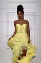 Ball Gown Strapless Chiffon Tiered Prom Dresses