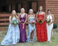 Ball Gown Strapless Chiffon Ruffle Tiered Prom Dresses