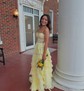 Ball Gown Strapless Chiffon Tiered Prom Dresses With Appliques