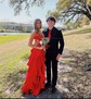 Ball Gown V-neck Satin Ruffle Tiered Prom Dresses With Ruched