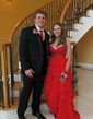 Ball Gown Strapless Chiffon Tiered Prom Dresses With Appliques