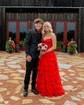 Ball Gown Strapless Chiffon Tiered Prom Dresses With Appliques