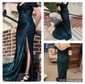 Sheath/Column Off-the-shoulder Sparkly Sequin Prom Dresses With Ruched