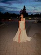 Ball Gown One Shoulder Tulle Prom Dresses With Ruched