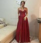 A-line Cowl Neck Tulle Prom Dresses With Ruched