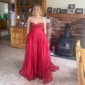 A-line Cowl Neck Tulle Prom Dresses With Ruched