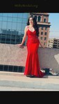 Mermaid V-neck Jersey Sparkly Prom Dresses With Appliques
