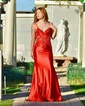 Mermaid V-neck Jersey Sparkly Prom Dresses With Appliques