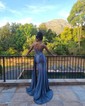 Mermaid Sweetheart Satin Corset Prom Dresses With Appliques