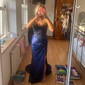 Sheath/Column V-neck Glitter Prom Dresses With Appliques