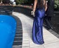 Mermaid V-neck Glitter Corset Prom Dresses With Appliques