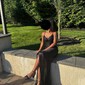 Mermaid V-neck Glitter Corset Prom Dresses With Appliques