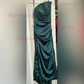Sheath/Column Strapless Sparkly Sequin Satin Prom Dresses With Ruched