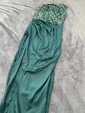 Sheath/Column Strapless Sparkly Sequin Satin Prom Dresses With Ruched