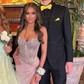 Sheath/Column Strapless Sparkly Sequin Prom Dresses With Beading