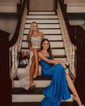 Sheath/Column Strapless Sparkly Sequin Prom Dresses With Beading