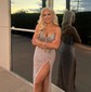 Sheath/Column Strapless Sparkly Sequin Prom Dresses With Beading