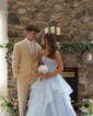 Princess Sweetheart Tulle Ruffle Prom Dresses With Appliques