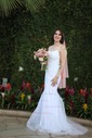 Mermaid Scoop Neck Tulle Beaded Prom Dresses With Appliques
