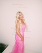 Mermaid Strapless Tulle Corset Prom Dresses With Appliques