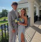 Sheath/Column Strapless Satin Corset Prom Dresses With Beading