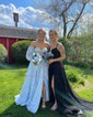 Ball Gown Sweetheart Lace Puff Sleeve Corset Prom Dresses