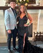 Mermaid V-neck Tulle Corset Prom Dresses With Feather