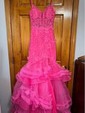 Mermaid Sweetheart Tulle Tiered Prom Dresses With Appliques