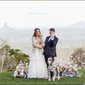 Ball Gown V-neck Puff Sleeve Tulle Prom Dresses With Floral
