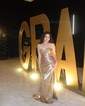 Sparkly Mermaid Strapless Metallic Prom Dresses With Beading