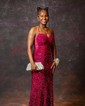 Mermaid Strapless Sparkly Velvet Sequin Prom Dresses