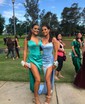 Sheath/Column V-neck Satin Prom Dresses With Ruched