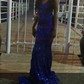 Mermaid V-neck Sparkly Sequin Prom Dresses