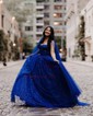 Ball Gown Sweetheart Tulle Prom Dresses With Ruched
