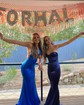 Red Mermaid Strapless Backless Satin Prom Dresses