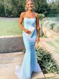 Mermaid Strapless Glitter Prom Dresses