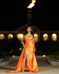 Sheath/Column V-neck Satin Prom Dresses With Ruched