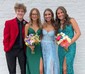 Sheath/Column Strapless Tulle Beaded Prom Dresses With Appliques