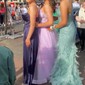 Ball Gown Strapless Tulle Prom Dresses With Appliques