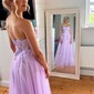 Ball Gown Strapless Tulle Prom Dresses With Appliques