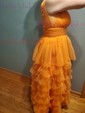 Ball Gown V-neck Tulle Ruffle Tiered Prom Dresses