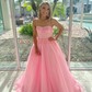 Ball Gown Sweetheart Tulle Floor-length Corset Prom Dresses