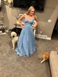 Princess V-neck Sparkly Sequin Prom Dresses With Ruched