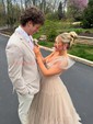 Ball Gown/Princess Sweetheart Tulle Sweep Train Prom Dresses