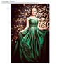 Ball Gown Square Neck Satin Prom Dresses With Appliques