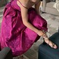 Ball Gown Square Neck Satin Prom Dresses With Appliques