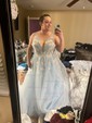 Ball Gown V-neck Floor-length Lace Tulle Prom Dresses With Floral