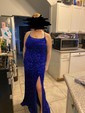 Mermaid Scoop Neck Sparkly Velvet Sequin Prom Dresses