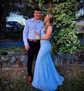 Sheath/Column V-neck Floor-length Lace Prom Dresses